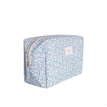 slate floral travel pouch