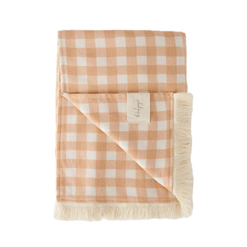 the beach people gingham travel towel