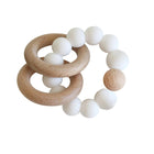 alimrose white beechwood teether rings set
