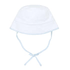baby white french terry bucket hat