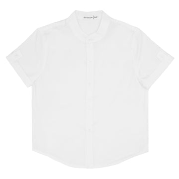 boys white button down shirt