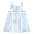 girls bahamian blue stripe smocked bib dress