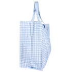 oasis blue gingham overnighter tote