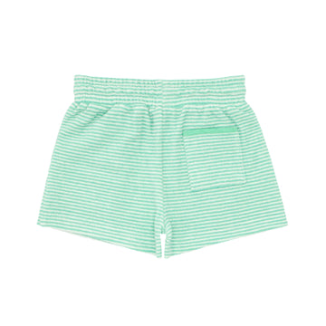boys abaco green stripe french terry short