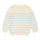 unisex blue and cream stripe knit sweater