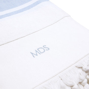 blue & white stripe towel