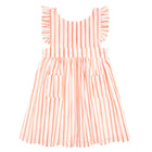 girls calypso coral stripe pinafore dress