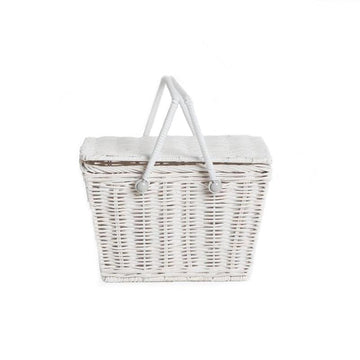 olli ella piki picnic basket, white