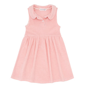 girls conch pink french terry tennis dress