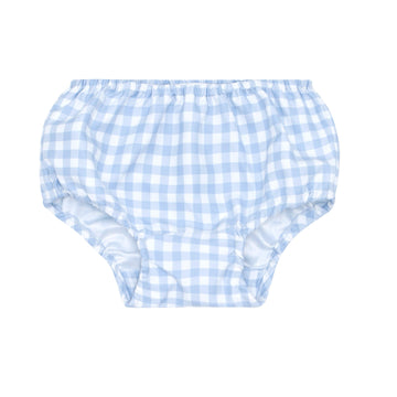 baby oasis blue gingham diaper cover