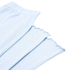 women's powder blue stripe pima pajamas set