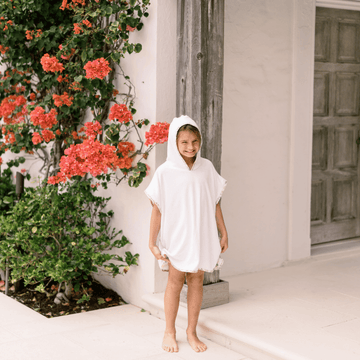 minnow x daphne oz unisex white french terry pixie hooded coverup