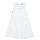 girls white french terry tennis dress