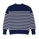 women's navy and cream stripe knit sweater | minnow swim